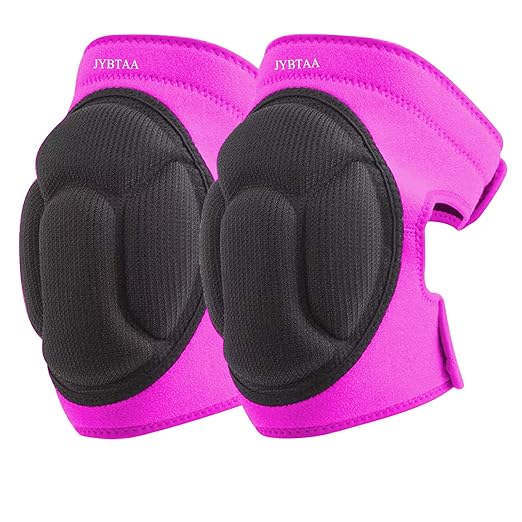 Women Knee Pads for Cleaning House Floors,Gardening Work,Carpet, Kneeling Kneepads with Soft Inner Liner, Adjustable knee pads Suitable for Adult and Elderly for Garden,Flooring Yard,Pink L, (1 Pair)