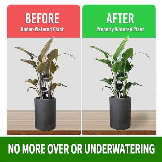 2 Packs Extended Long Probe Soil Moisture Meter, Long Probe Soil Moisture Meter for Plants, Plant Water Meter Soil Meter Moisture Sensor Hygrometer for Indoor Outdoor Plant Care, No Battery Needed