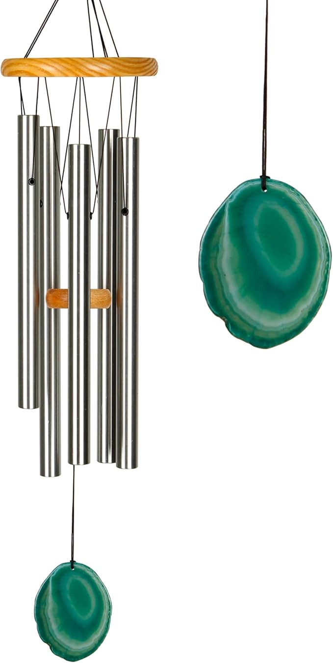 Woodstock Chimes Signature Collection, Woodstock Celtic Chime, Agate 24'' Wind Chime, World Music Wind Chimes for Outdoor, Patio, Home or Garden Décor for St Patricks Day Decorations (WCCS)
