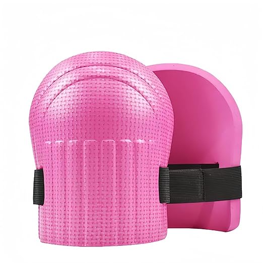 Gardening Knee Pads for Women and Men - Lightweight Waterproof Foam, and Easy Fit Knee Pads for Gardening with Adjustable Hook'n'Loop Straps - Perfect Womens for Work (Pink)