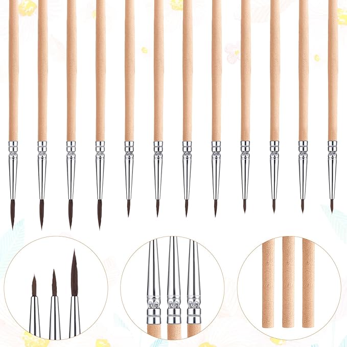 12 Pcs Pollination Brush for Indoor Hydroponic Gardens, Flower Pollination Brushes, Pollinator Brush Tool for Tomatoes, Peppers and Other Greenhouse Gardens