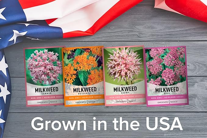 Butterfly Milkweed Seeds Starter Kit – Grow 4 Beautiful Milkweed Varieties – Non-GMO Heirloom Seeds, Complete Indoor & Outdoor Butterfly Grow Kit, Perfect for Monarch Butterflies & Pollinators