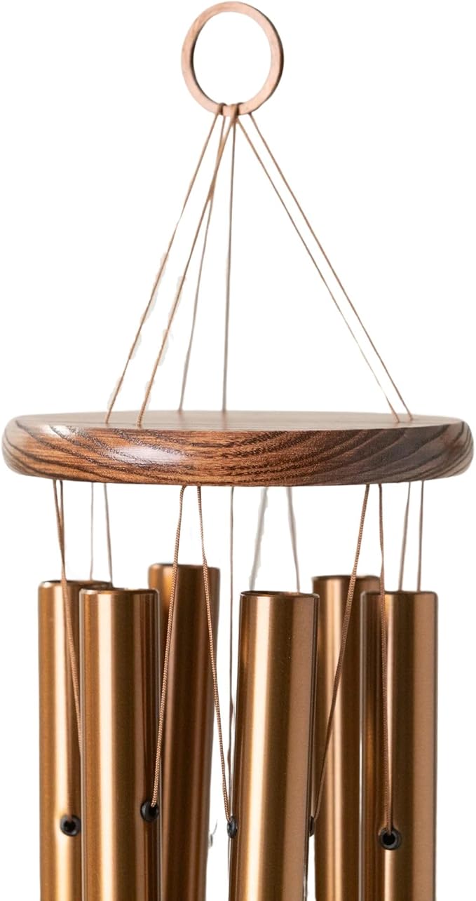 Woodstock Wind Chimes Amazing Grace Chime Medium (24'') Bronze Wind Chime Inspirational and Memorial Gifts Wind Chimes for Outside Patio Home or Garden Decor