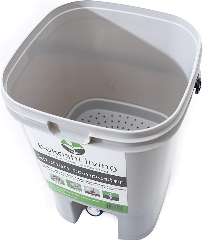 Premium Bokashi Composting Starter Kit (Includes 1 Bokashi Bin, 2.2lbs of Bokashi Bran and Full Instructions)
