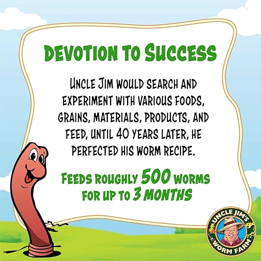 Uncle Jim’s Worm Farm Organic Worm Food | 3 Month Worm Feed Supply for Red Wigglers, Compost Worms & Vermiculture | Boosts Worm Castings & Composting | 7.5 lb Bag