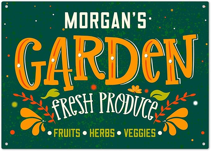 Custom Garden Signs, Personalized Sign for Garden, Ideal for Mom, Mother Or Sign, 10x14 Inches, Rust Free .040 Aluminum, Fade Resistant, Made in USA by Sigo Signs