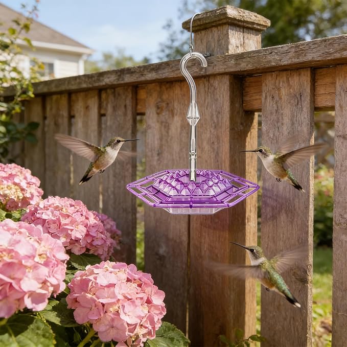 Hummingbird Feeder for Outdoors Hanging,16 OZ Humming Birds Feeders with 30 Bee Proof Leak Proof Feeding Ports,Bird Feeder for Outside,Gifts for Women Mom,Hanging Garden Yard Décor