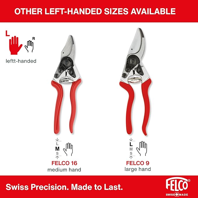 Felco F-12 Pruning Shears – 7.9" Garden Clippers with Anvil & Bypass Blades | Hand Pruners for Gardening | Garden Tool Cutter with Forged Aluminum Handle, Alloy Steel Blade, Medium Hand Fit