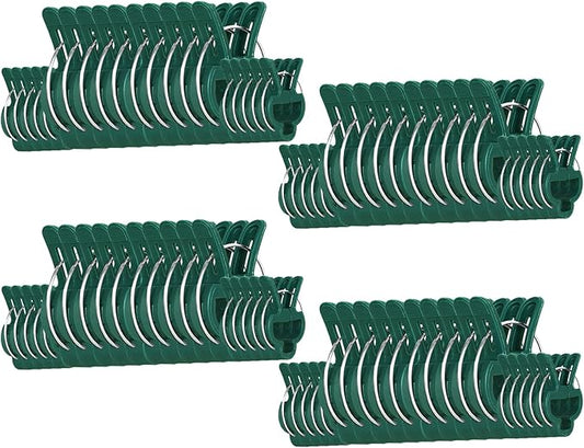 80 Pcs Plant Support Clips,Flower and Vine,Garden Tomato Plant Support Clips for Supporting Stems,Vines Grow Upright Climbing,Tool for Straightening,Tomato Cage,Trellis. 2 Sizes in one Pack