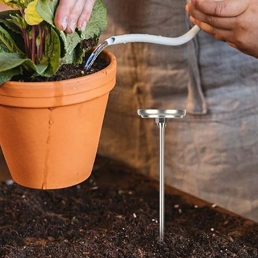 Compost Thermometer, Portable Large 2-inch Dial Stainless Steel Soil Thermometer with 20-inch Stem for Ground, Compost, Garden