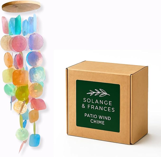 Solange & Frances Garden Decor, Patio Decor, Wind Chimes for Outside,Patio Decorations Outdoor and Front Porch Decor. Unique Gifts for Women, Ideas, Birthday Gifts for Women