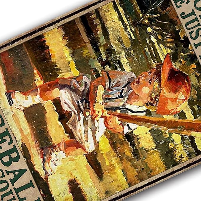 Baseball Metal Tin Sign Vintage Baseball Poster Baseball Wall Decor For Boys Room Bedroom Some Boys Are Born With Baseball In Their Souls Signs Baseball Lovers Gifts 8x12 Inch