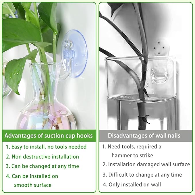 4 pcs Iridescent Window Propagation Stations, Easy to Install Plant Propagation Bulbs with Suckion Cups, No Nails Wall Hanging Planter Propagation Station, Glass Plant Terrarium Vase