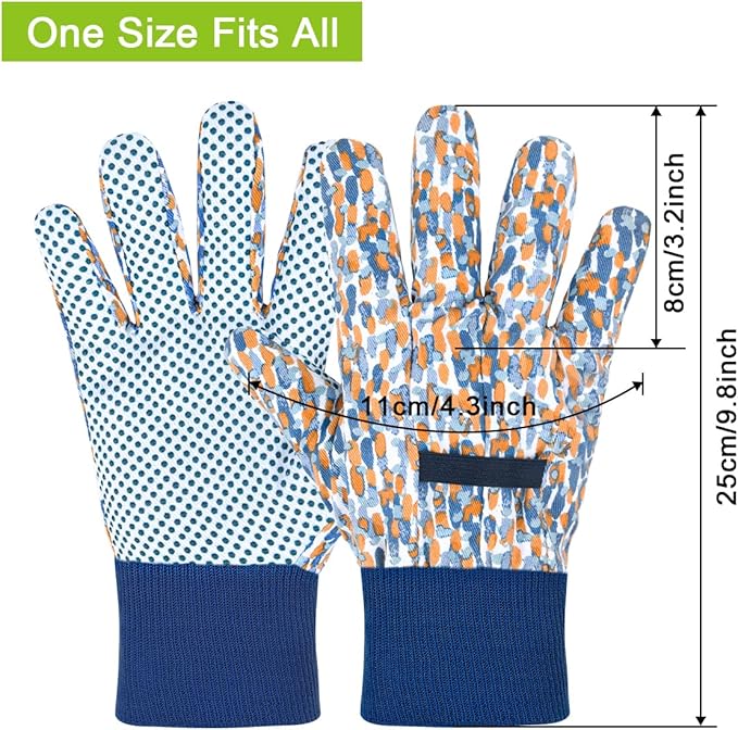 Ainiv Floral Gardening Gloves for Women/Ladies, Non-Slip Garden Work Gloves,Breathable Yard Work Glove Light Working Gloves