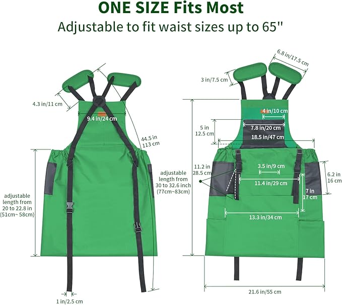 Garden Harvest Apron, Gardening Apron with Bottom Release Pocket for Women and Men, Gardening Gift for Gardeners