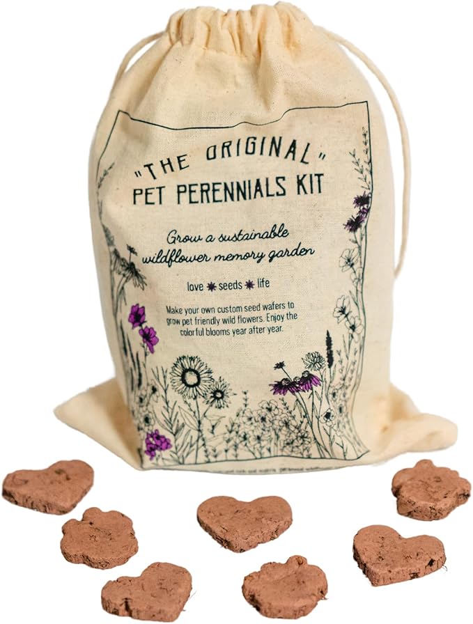 Pet Perennials Memorial Wildflower Garden DIY Kit Creates Seed Wafers Pet Loss Gift