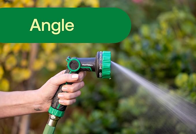 Rain Bird TCNZL8P Garden Hose Nozzle, Thumb Control, Carbon Fiber Texture, 8 Spray Patterns