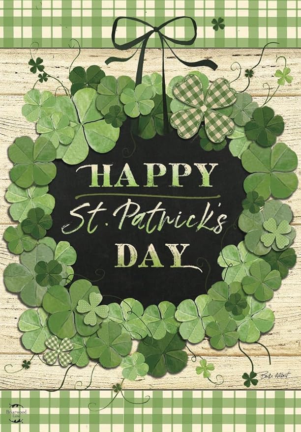 Briarwood Lane Lucky Wreath St. Patrick's Day Garden Flag