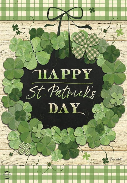 Briarwood Lane Lucky Wreath St. Patrick's Day Garden Flag