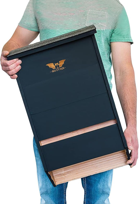 WildYard Bat Houses for Outdoors - Black 3 Chamber Model - Pole, Wall & Tree Mount Bat Roosting Box & House Kit for Backyard