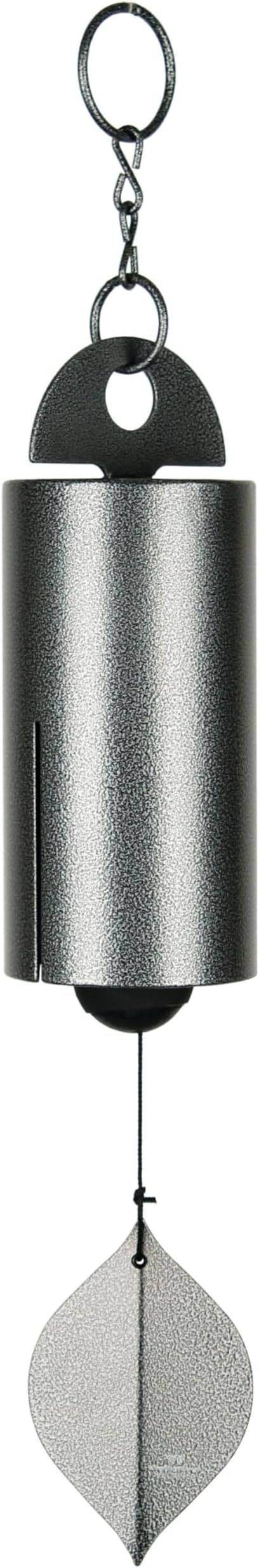 Woodstock Chimes Heroic Windbell Wind Chime for Outside 24" Medium Grey,Deep Tone Sound, Outdoor Decor for Patio, Porch, Garden HWMAS