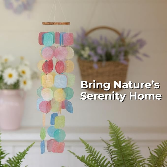 Solange & Frances Rainbow Wind Chimes for Outside - Spring Porch Decor Windchime Outdoors, Home Decor, Wind Chimes Garden Decor and Front Porch Decor. Unique Birthday Gifts