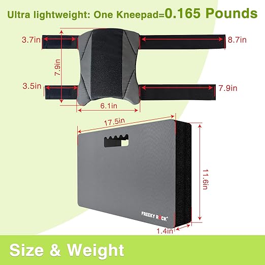 Garden Kneeling Pad and Knee Pads for Men Women, Lightweight Waterproof KneePads for Gardening, Anti Slip Leather Foam Padding Knee Protector for Flooring and Carpet Cleaning, House work, Gardening Maintain, Gray
