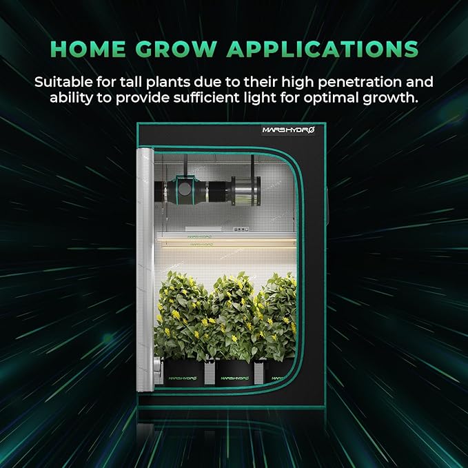 MARS HYDRO SP3000 2x4 Grow Lights for Indoor Plants,Greenhouse Lights,Full Spectrum,Dimmable,Remote WiFi App Control,Daisy Chain Light for Greenhouse Farming Seedling Veg and Bloom for 4x2 Grow Tent