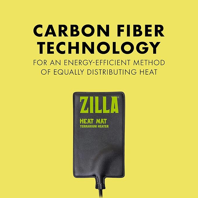 Zilla Heat Mat, Terrarium Heater for Reptiles, Snakes (Ball Pythons, Corn Snakes), Leopard Geckos, Tortoises, Amphibians and Arachnids, Mini, Fits 1-5 Gallon, 4 Watt