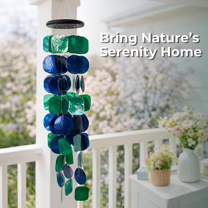 Solange & Frances Wind Chimes for Outside, Gift Ideas for Mom, Windchimes Outdoors, Birthday Birthday Gifts for Women, Gifts for Women who Have Everyting, Peacock Decorations
