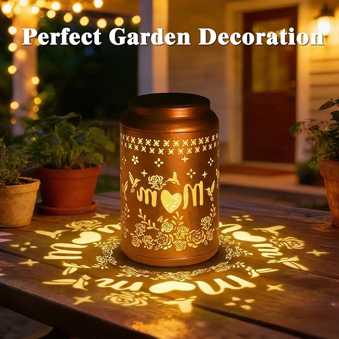 Gifts for Mom Grandma - Hummingbird Solar Lantern Outdoor Waterproof, Mother Day Gifts, Birthday Gifts for Women Hanging Solar Lights for Yard, Garden Decor