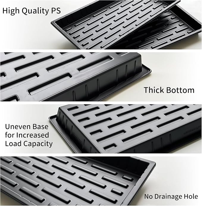 10 Pack 1020 Seed Starter Trays and 10 Pcs 72 Cell Plug Trays, Thick Durable Seedling Plastic Nursery Tray for TD538 1020 Tray Germination (10 Sets)
