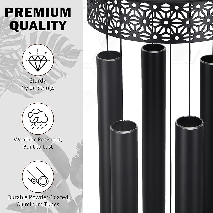 Vanquer Large Wind Chimes for Outside Deep Tone - 48'' Wind Chimes Outdoor Clearance, Deep Tone, Windchimes Outdoors, Memorial, Sympathy Gift, Garden Patio Yard, Home Décor
