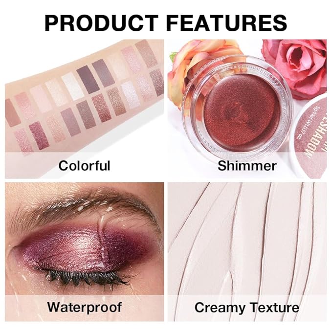 Single Cream Bright Nude Matte Eyeshadow Palette Makeup, Natural Single Mini Instant Holographic Eyeshadow For Older Women, Sombras Crema Para Ojos, Talc, Paraben & Cruelty Free, R01