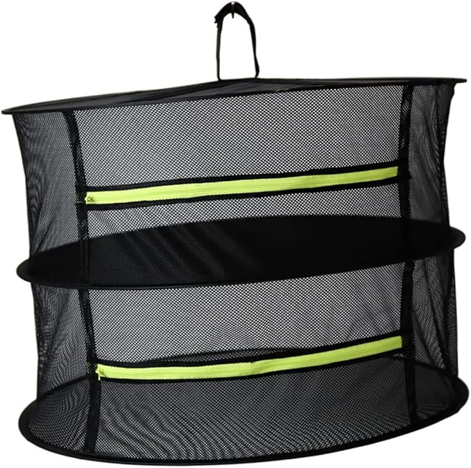 Happyyami Hanging Drying Rack Frame Mesh Foldable Clothes Drying Rack Herb Garden