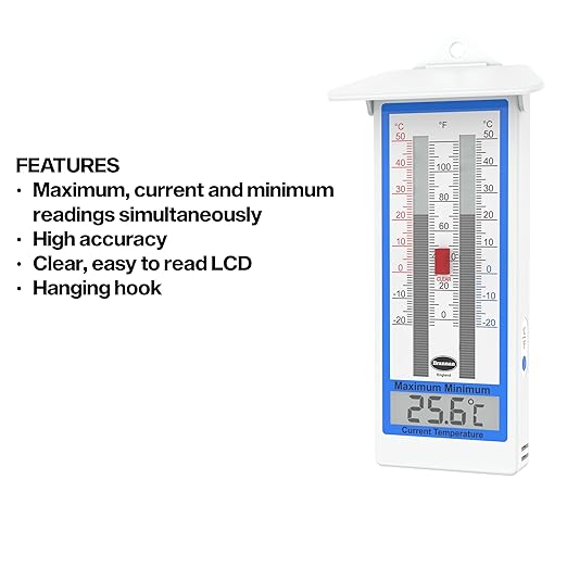 Digital Greenhouse Thermometer - Max Min Thermometer for Greenhouse or Garden Maximum and Minimum Temperatures Indoor Outdoor Greenhouse Accessories