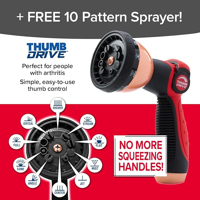 Pocket Hose Copper Head w/New Pocket Pivot Expandable Garden Hose 150FT, AS SEEN ON TV, Swivels 360°, Advanced Tri-Tex Tubing & Force Field Jacket, 3X Stronger, Lead-Free, No-Kink, Anti-Burst w/APT