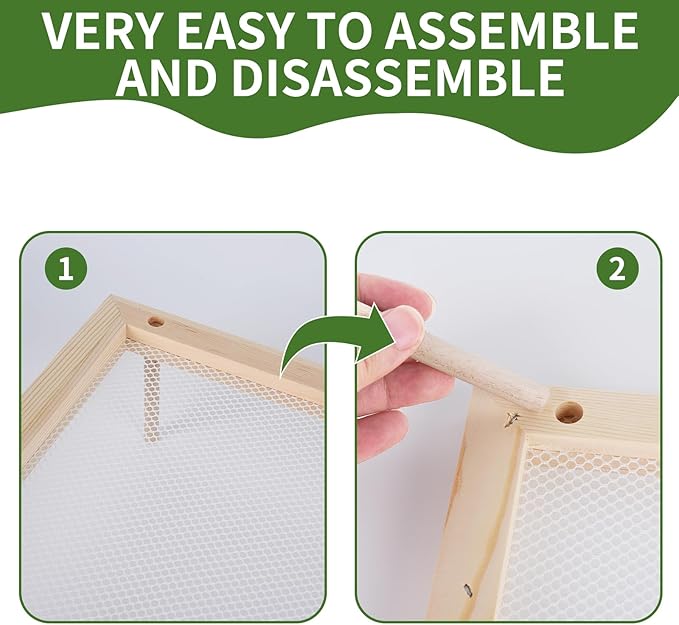 Herb Drying Rack, Wooden Herb Drying Rack, Herb Drying Storage with 2 layer herb drying rack for drying pasta flowers plant specimens and more(4 packs)