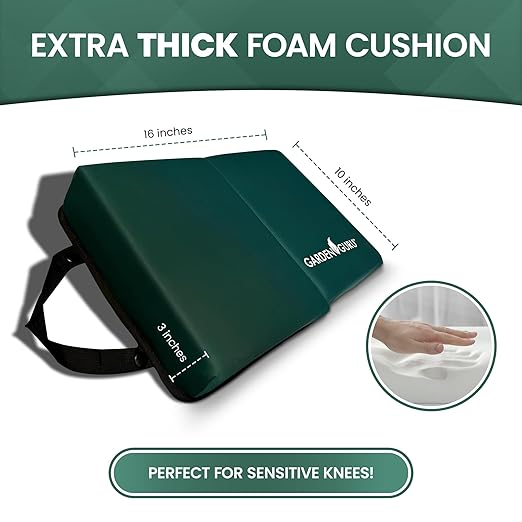 Garden Guru Extra Thick Gardening Kneeling Kneeler Pad – Ultra Soft Foam Cushion Padding for Knee – Water Resistant - Garden Kneeler Mat for Yard Work, Cleaning, Household Chores, and Roofing (2 Pack)