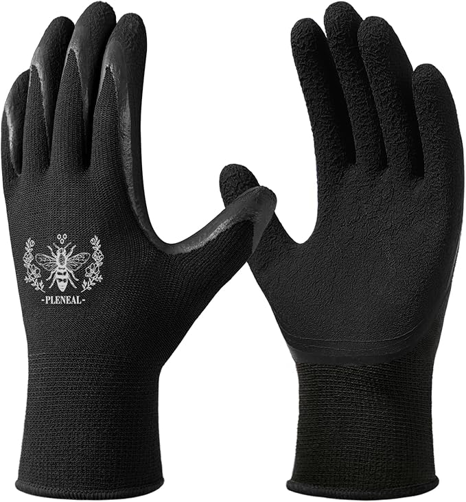 Pleneal Gardening Gloves for Women Men - 6/3 Pairs Garden Gloves with Grip, Latex Coated Working Glove, Medium Size
