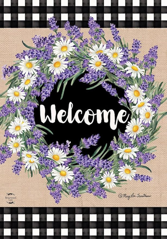 Briarwood Lane Lavender and Daisies Spring House Flag