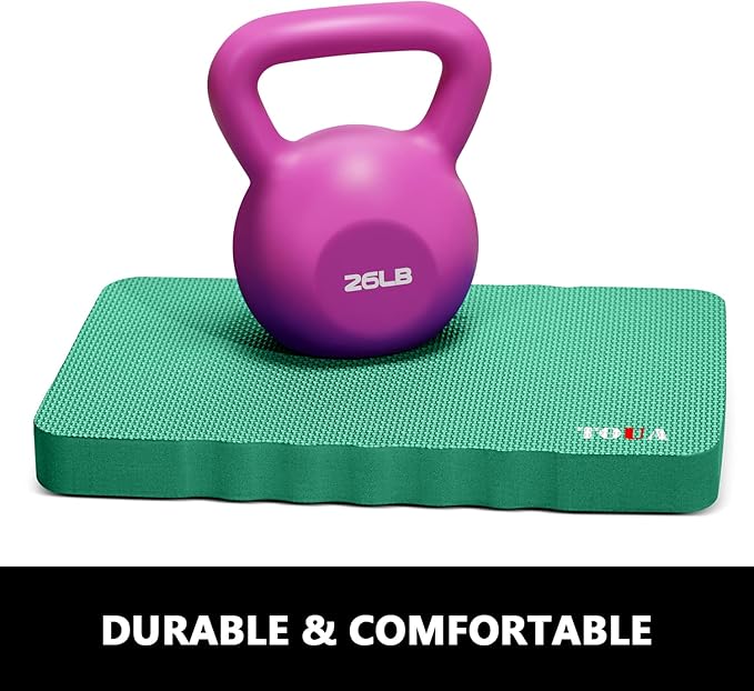 TOUA Kneeling Pad Thick Extra Large High Density Foam Comfort for Work Gardening Yoga Exercise Garden Knee, Green 2 Pack