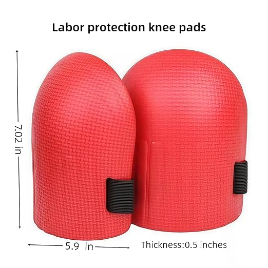 MBHKRRSGardening Knee Pads for Women and Men Lightweight Waterproof Foam Knee Pads for Gardening and Housework with Adjustable Hook'n'Loop Straps (red)