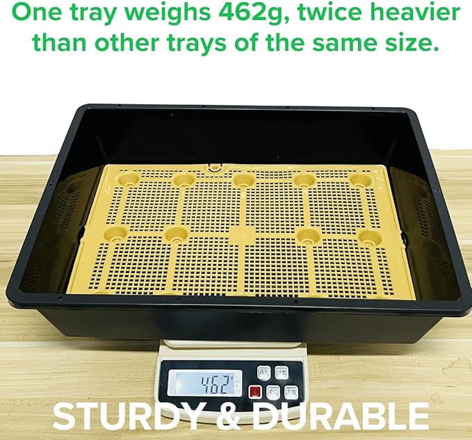 BeGrit Seed Starter Trays Durable Plant Trays 13x17inch Mesh Seedling Trays Perfect for Indoor, Outdoor, Greenhouses 10 Pack