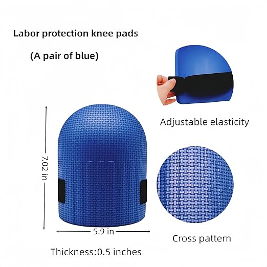 MBHKRRSGardening Knee Pads for Women and Men Lightweight Waterproof Foam Knee Pads for Gardening and Housework with Adjustable Hook'n'Loop Straps (blue)
