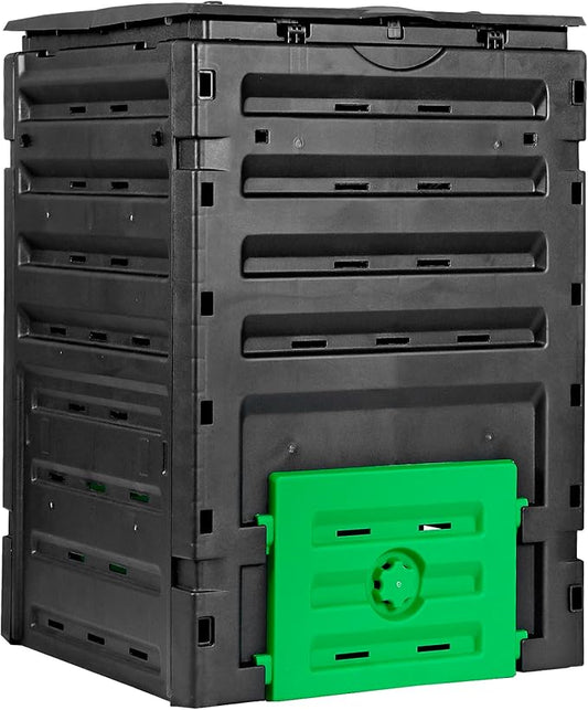 LEMY Garden Compost Bin, 120 Gallon Outdoor Composter Box for Fast Creation of Fertile Soil, Large Capacity, BPA Free, Black