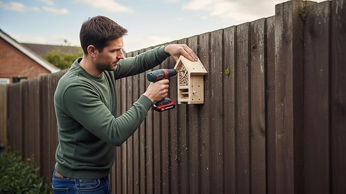 2 PK Premium Bug Hotel Kit Cedar Wood Insect Hotel - DIY Insect House Kit to Build - Backyard Bee House, Nesting Habitat Shelters, Garden Shelter for Bees, Butterflies, Bugs,Heavy Duty Thickness