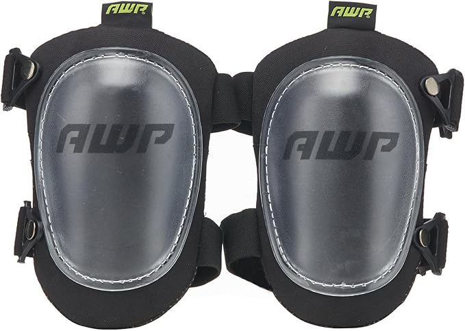 AWP Hard Shell Construction Knee Pads | All-Day Comfort Knee Pads with Molded Cap Design for Swiveling | One Size
