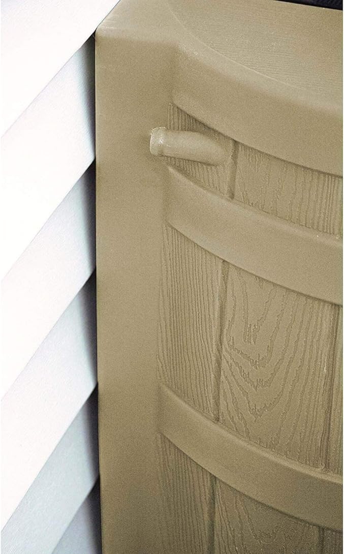 Good Ideas Rain Wizard 50 Gallon Plastic Rain Barrel Water Collector with Brass Spigot, Khaki (2 Pack)