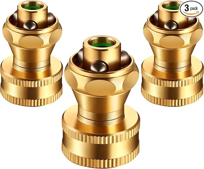 Hotop Big Shot Nozzle Power Brass Hose Nozzle Adjustable Twist Sprayer for Garden (3, 3/4inch)